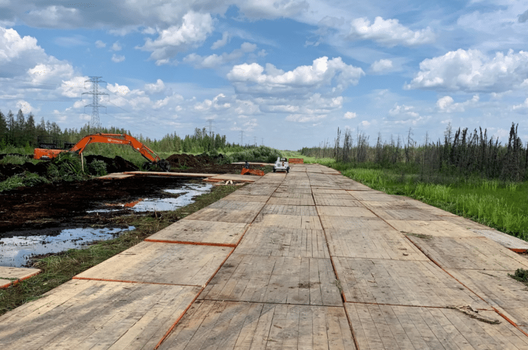 Mat Washing - 8 1 Access Mats in a swamp